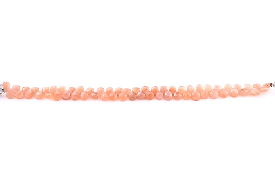 Peach Moonstone 5X7mm Faceted Pear(Calibrated), additional view