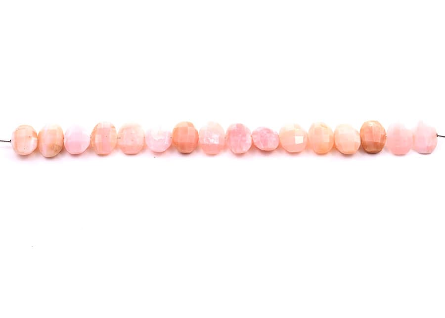 Pink Opal 10X13mm Faceted Oval Faceted (Center Drill), additional view