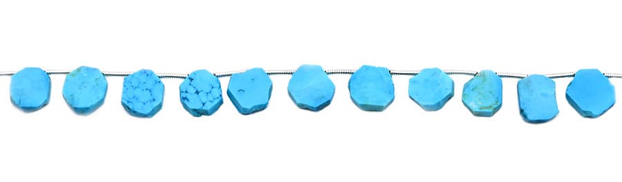 Howlite 7x9mm Organic Cut Slice, additional view