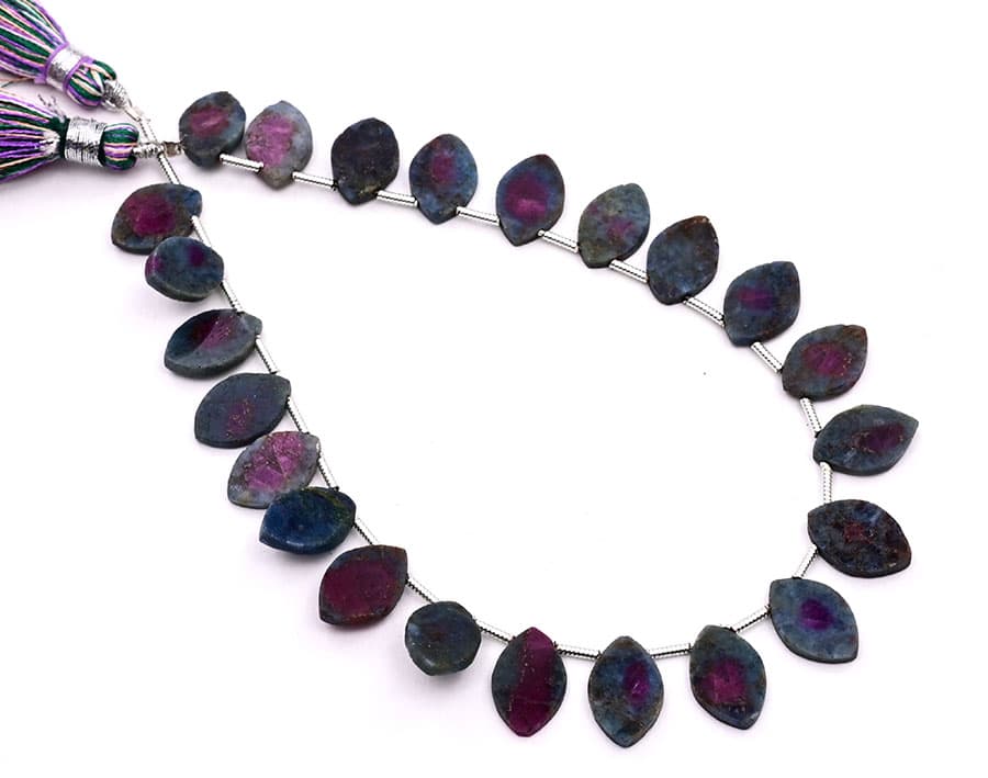 Ruby Ziosite 6mm Organic Cut Slice, additional view