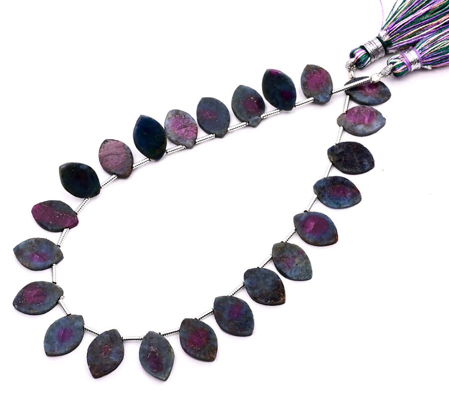 Ruby Ziosite 6mm Organic Cut Slice, additional view