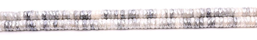 Gray Silverite 7x9mm Faceted Heishi, additional view