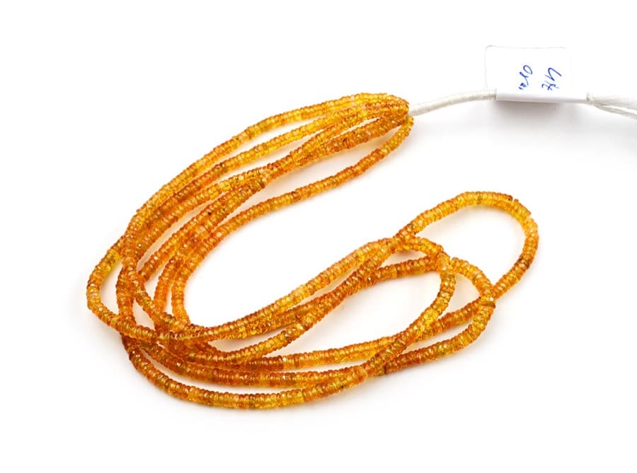 Sapphire Orange 3-5mm Faceted Heishi