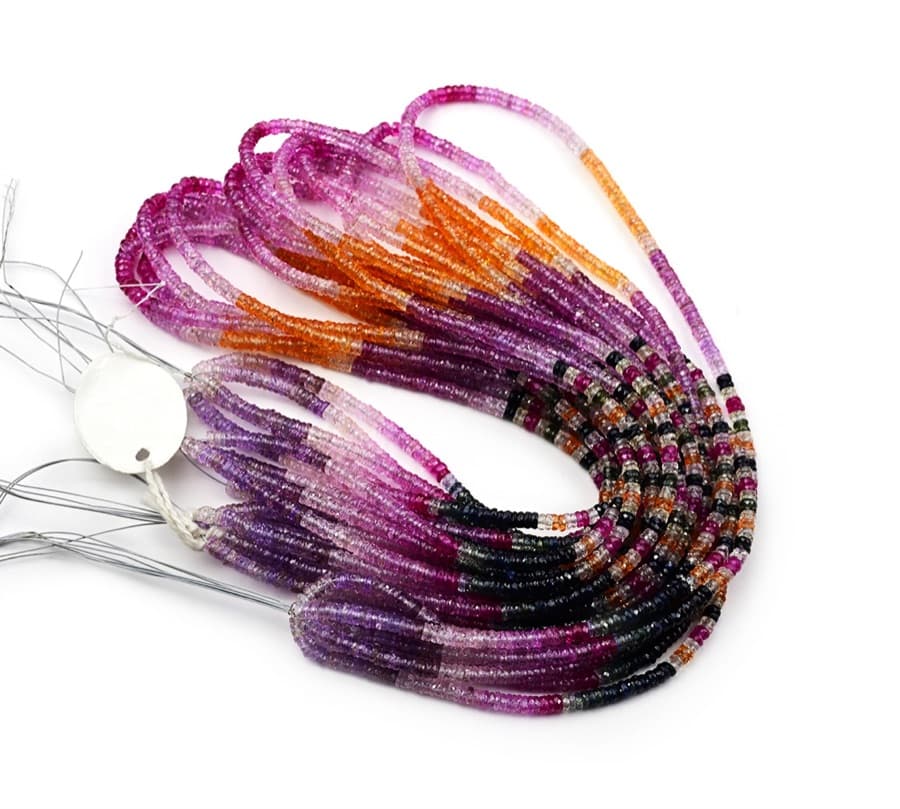 Thai Sapphire 3.5mm Faceted Heishi