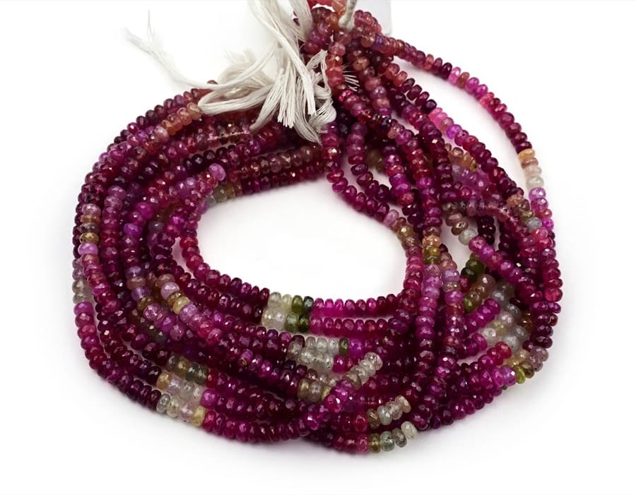 Umba Sapphire 6mm Faceted Rondelle gemstone bead strand