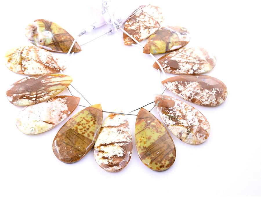 Tiffany Jesper 24x45mm Faceted Pear gemstone bead strand