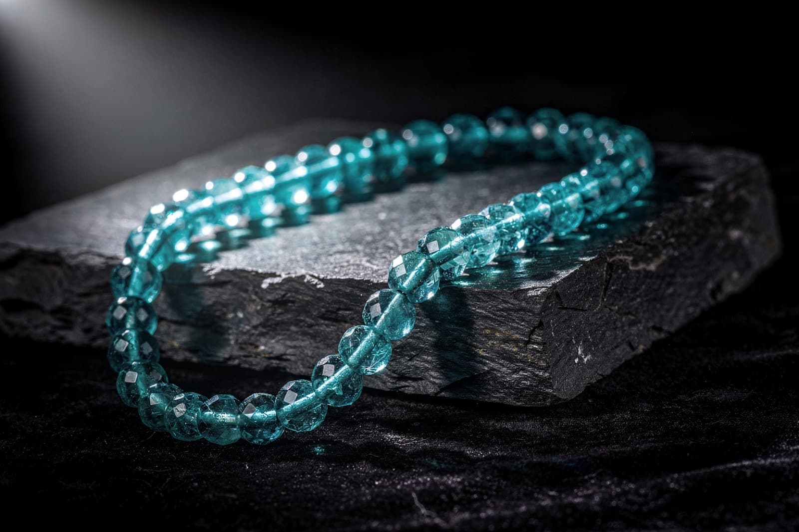 Apatite beads, styled illustration