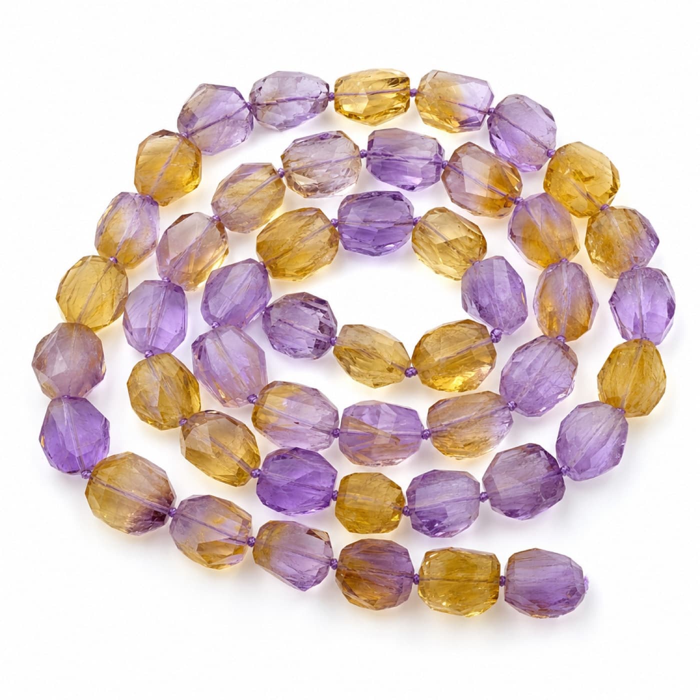 Ametrine beads