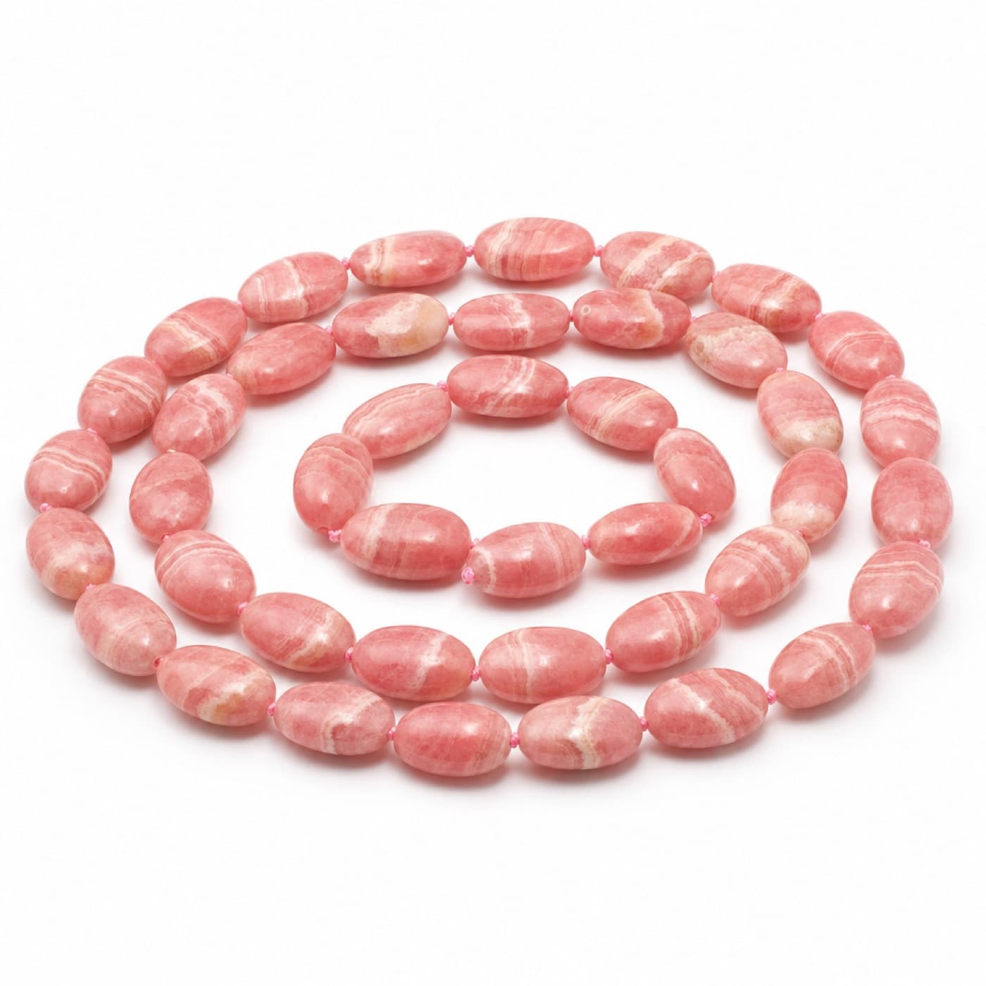 Rhodochrosite beads