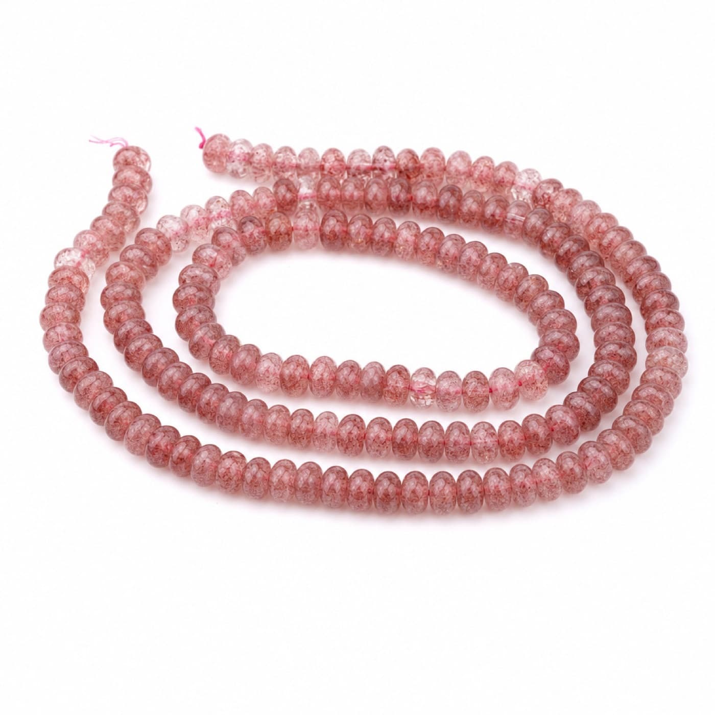Strawberry quartz and red aventurine beads