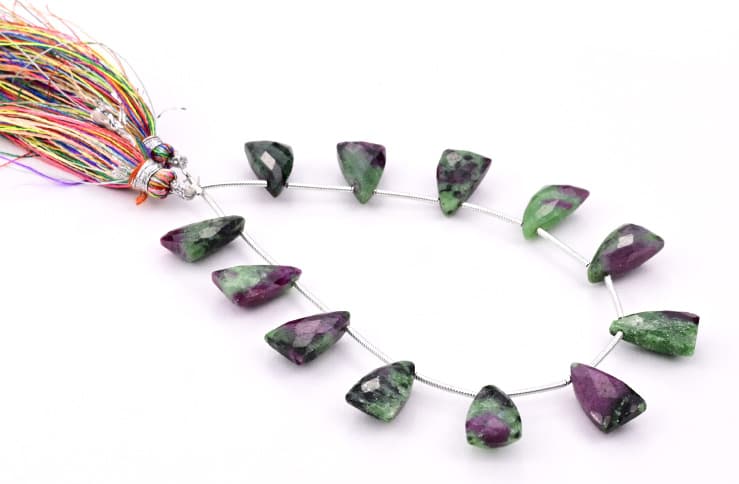 Ruby Zoisite 9×15 Faceted Pyramid, additional view