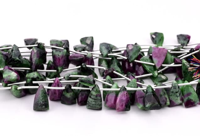 Ruby Zoisite 9×15 Faceted Pyramid, additional view