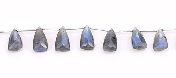 Labradorite 9x15mm Faceted Pyramid, additional view