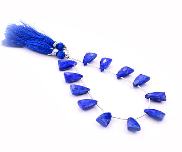 Lapis Lazuli 9x15mm Faceted Pyramid, additional view