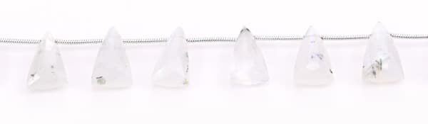 Rainbow Moonstone 9x15mm Faceted Pyramid, additional view