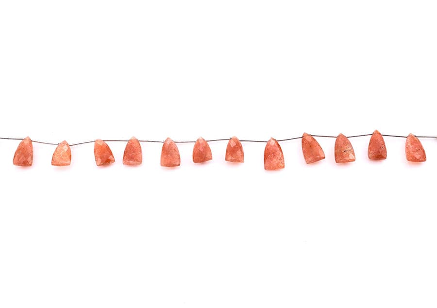 Sunstone 9x15mm Faceted Pyramid, additional view