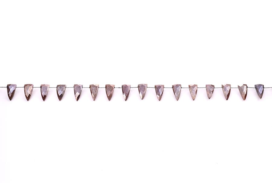 Brown Silverite 7x13mm Faceted Arrowhead, additional view