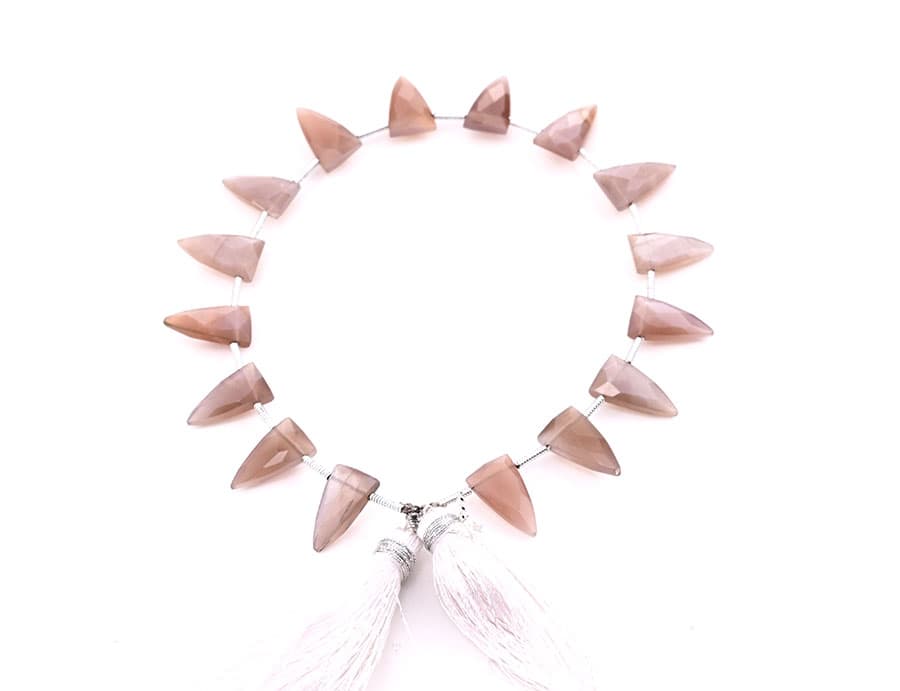Chocolate Moonstone 7x13mm Faceted Arrowhead, additional view