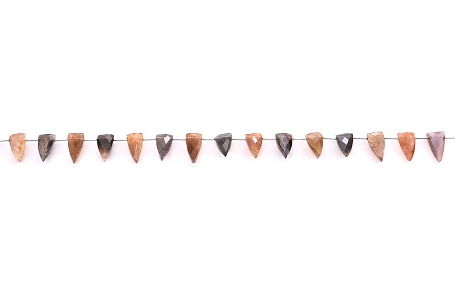 Golden Shine Moonstone 7x13mm Faceted Arrowhead, additional view