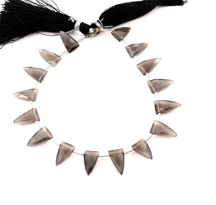 Gray Moonstone 7x13mm Faceted Arrowhead, additional view