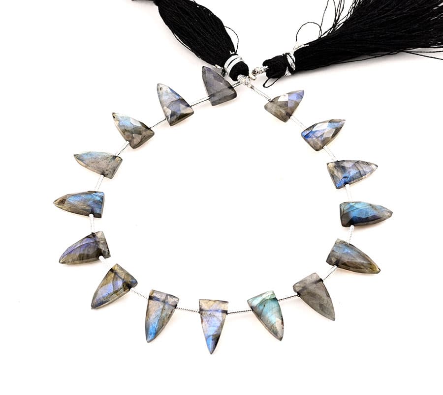 Labradorite 7x13mm Faceted Arrowhead, additional view
