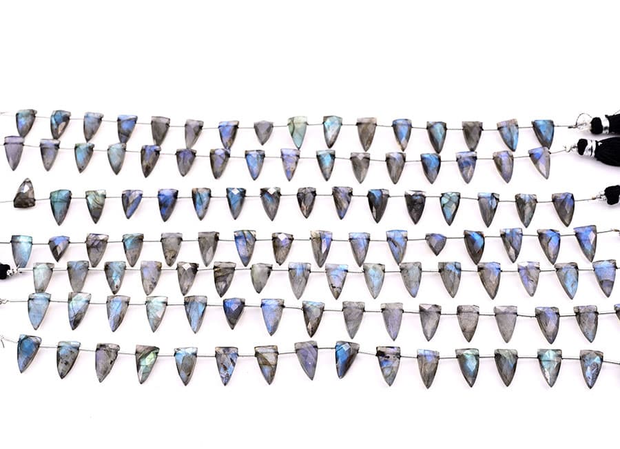 Labradorite 7x13mm Faceted Arrowhead, additional view