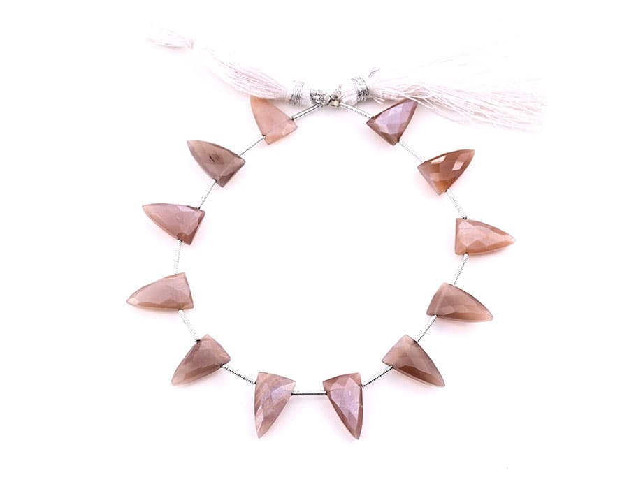 Chocolate Moonstone 9x15mm Faceted Arrowhead, additional view