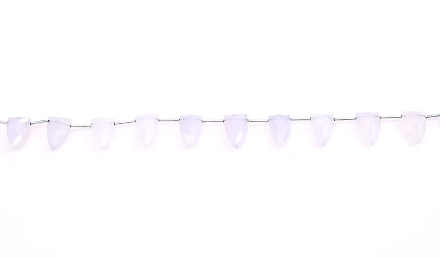 Natural Chalcedony 9x15mm Faceted Arrowhead, additional view