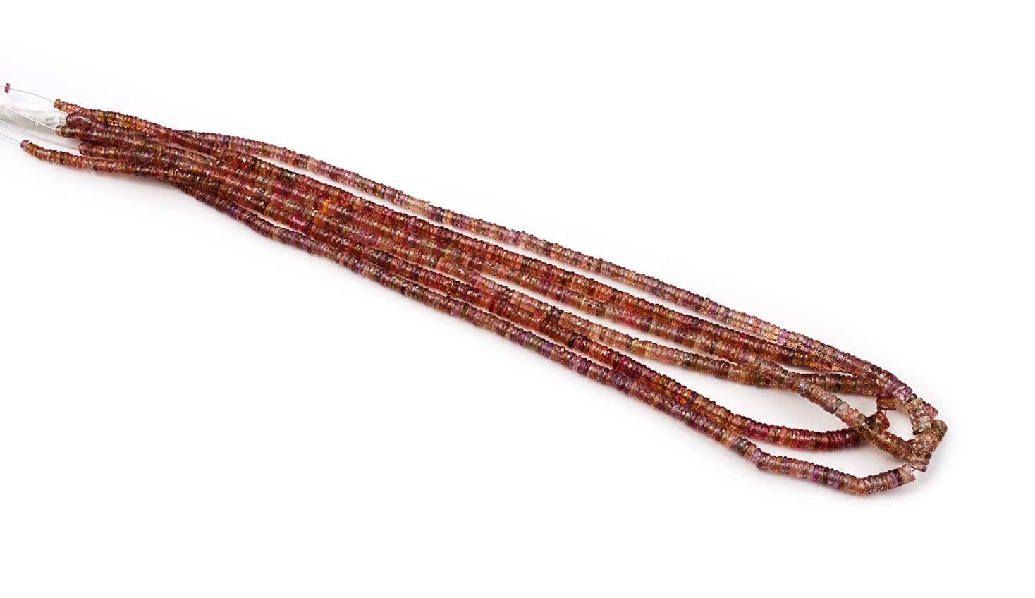 Sapphire Brown 3-5mm Faceted Heishi, additional view