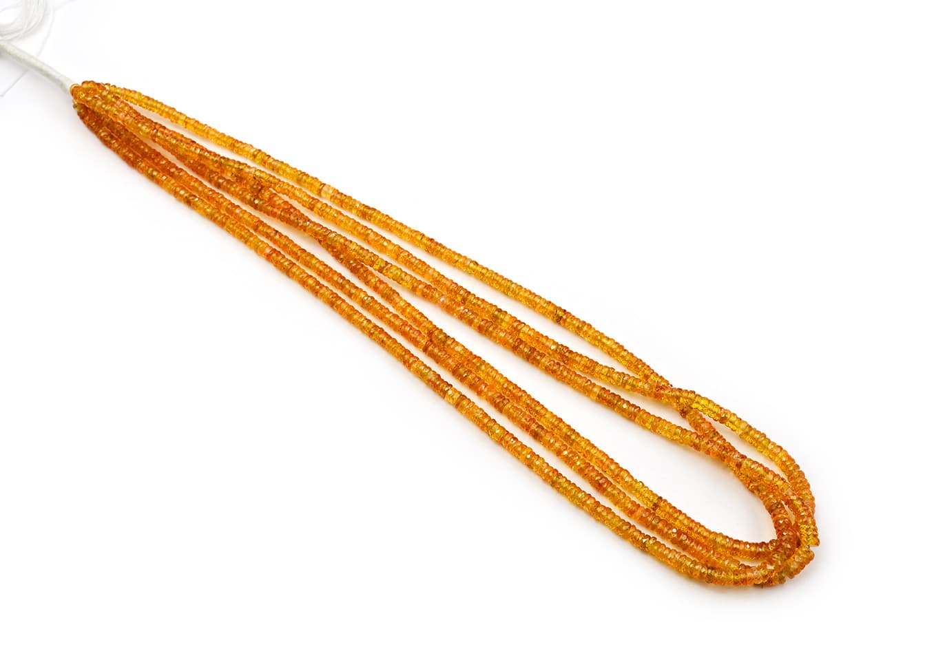 Sapphire Orange 3-5mm Faceted Heishi, additional view