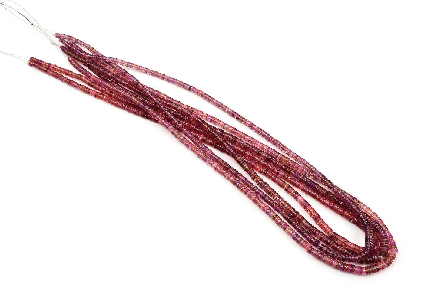 Sapphire Purple Brown 3-5mm Faceted Heishi, additional view