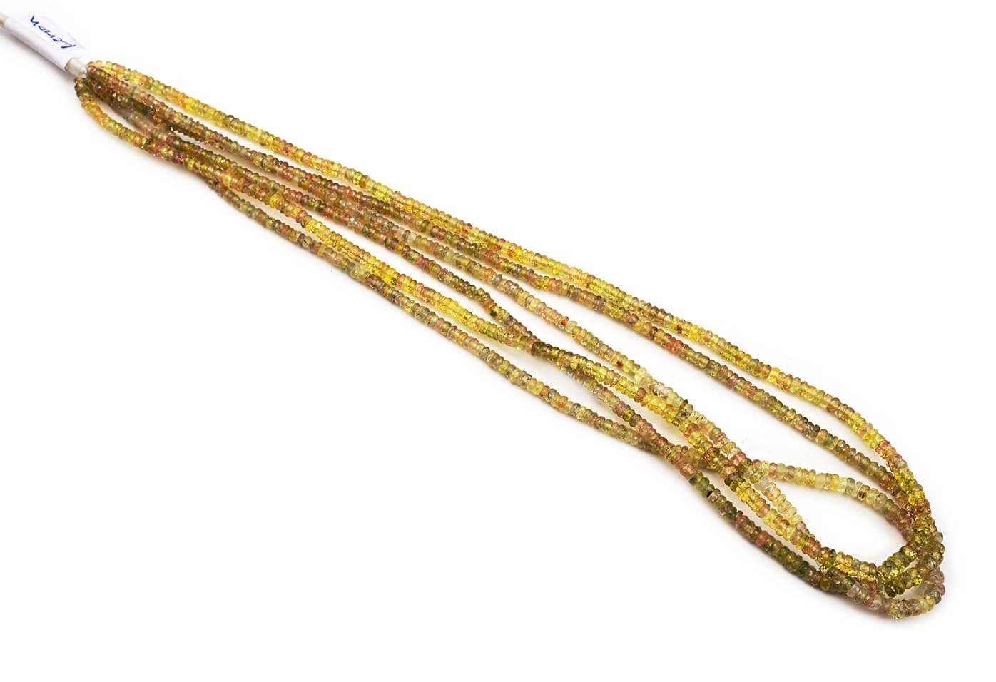 Sapphire Yellow 3-4mm Faceted Rondelle, additional view