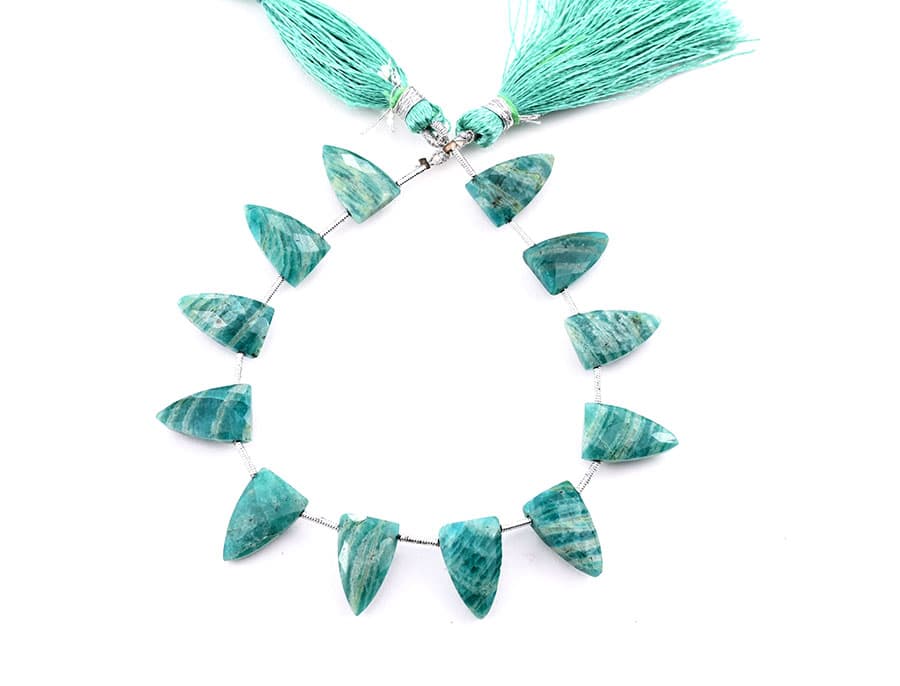 Russian Amazonite 9x15mm Faceted Arrowhead, additional view