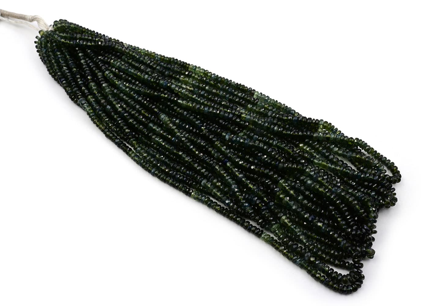 Shaded Blue/Green Australian Sapphire 4mm-4.5mm Faceted Rondelle, additional view