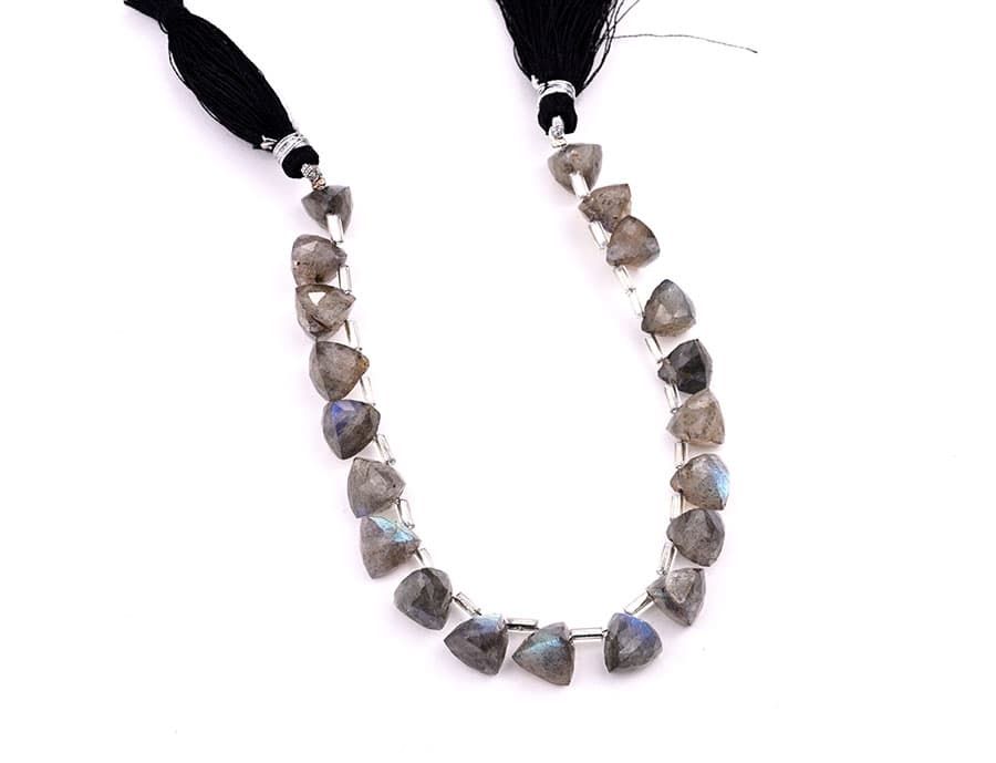 Labradorite 9x10mm Faceted Trilliant, additional view