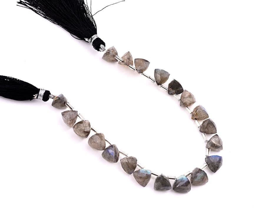 Labradorite 9x10mm Faceted Trilliant, additional view