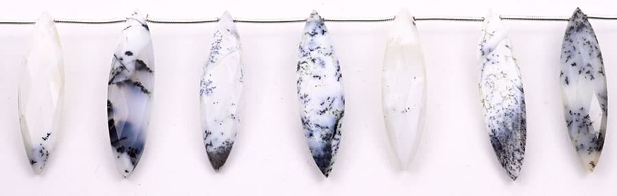Dendrite Opal 11x40mm Faceted Marquise, additional view