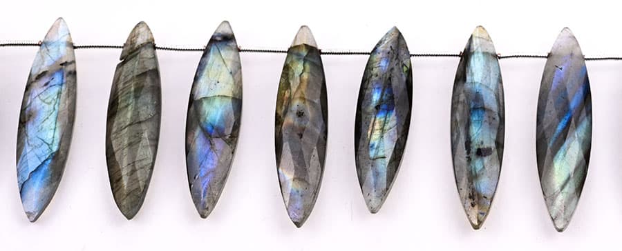 Labradorite 11x40mm Faceted Marquise, additional view