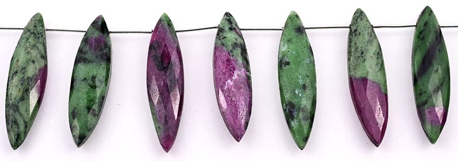 Ruby Zoisite 11x40mm Faceted Marquise, additional view