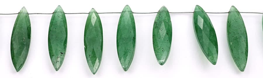 Green Strawberry QTZ. 11x40mm Faceted Marquise, additional view