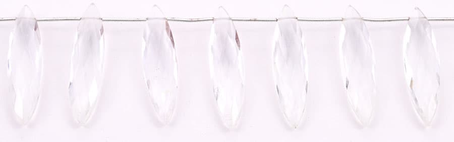 Rock Crystal 11x40mm Faceted Marquise, additional view