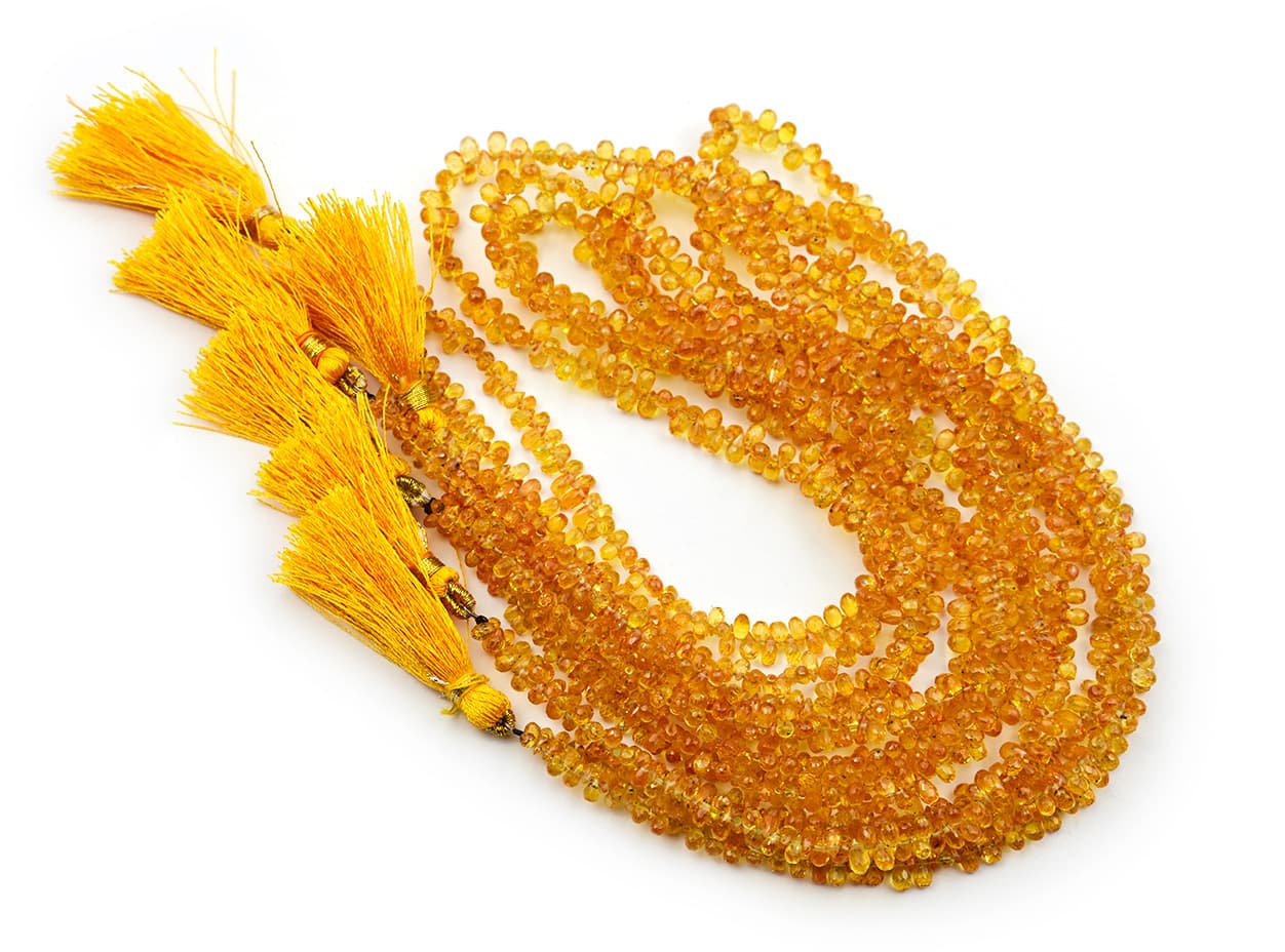 Natural Yellow Sapphire 2X2.5mm Faceted Tear Drop, additional view