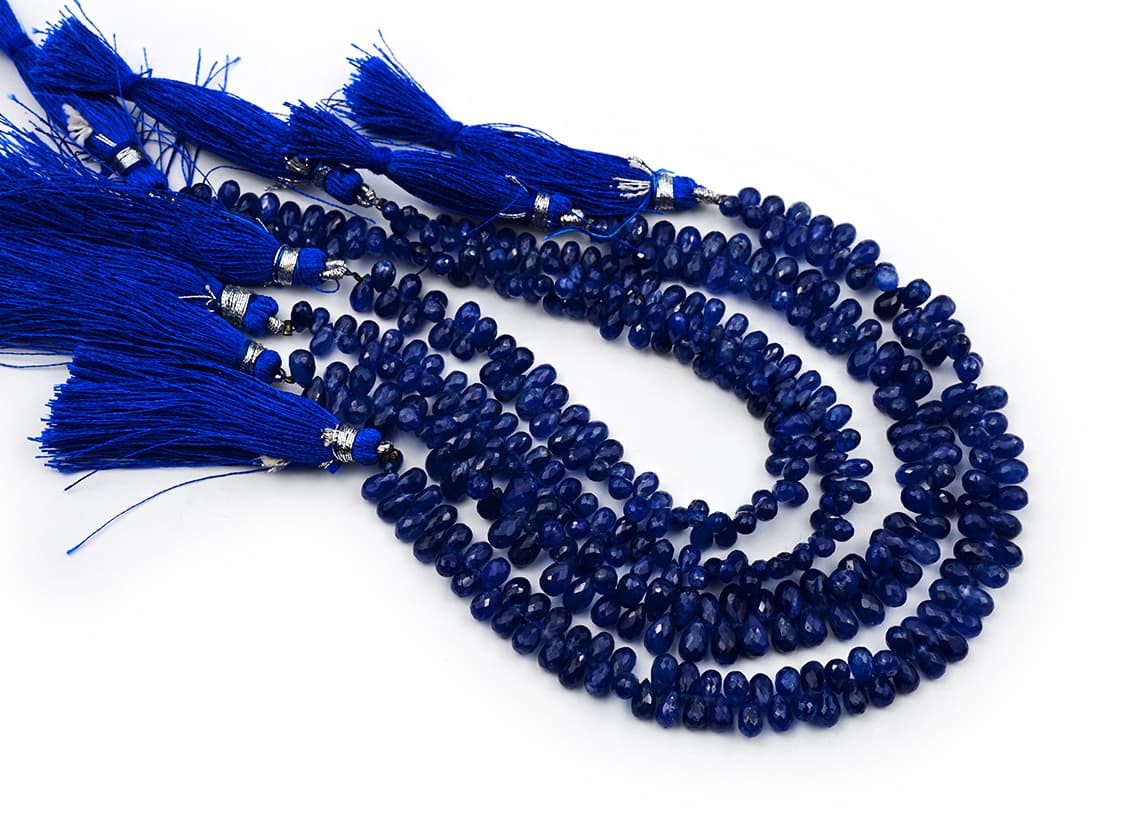 Natural Blue Sapphire 4.5mm Faceted Tear Drop, additional view
