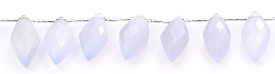 Natural Chalcedony 10x25mm Faceted Diamond Cut (Small), additional view