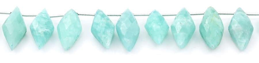 Amazonite 10x25mm Faceted Diamond Cut (Small), additional view