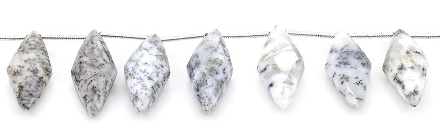 Dendrite opal 10x25mm Faceted Diamond Cut (Small), additional view