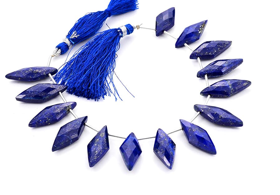 Lapis Lazuli 10x25mm Faceted Diamond Cut (Small), additional view