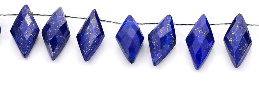 Lapis Lazuli 10x25mm Faceted Diamond Cut (Small), additional view