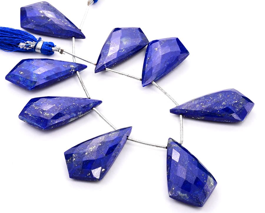 Lapis Lazuli 20x37mm Faceted Kite shape, additional view