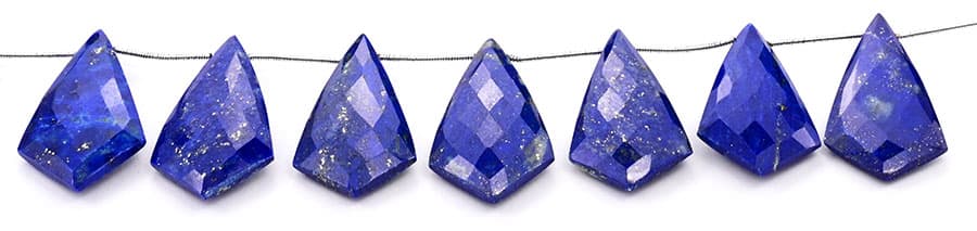 Lapis Lazuli 20x37mm Faceted Kite shape, additional view
